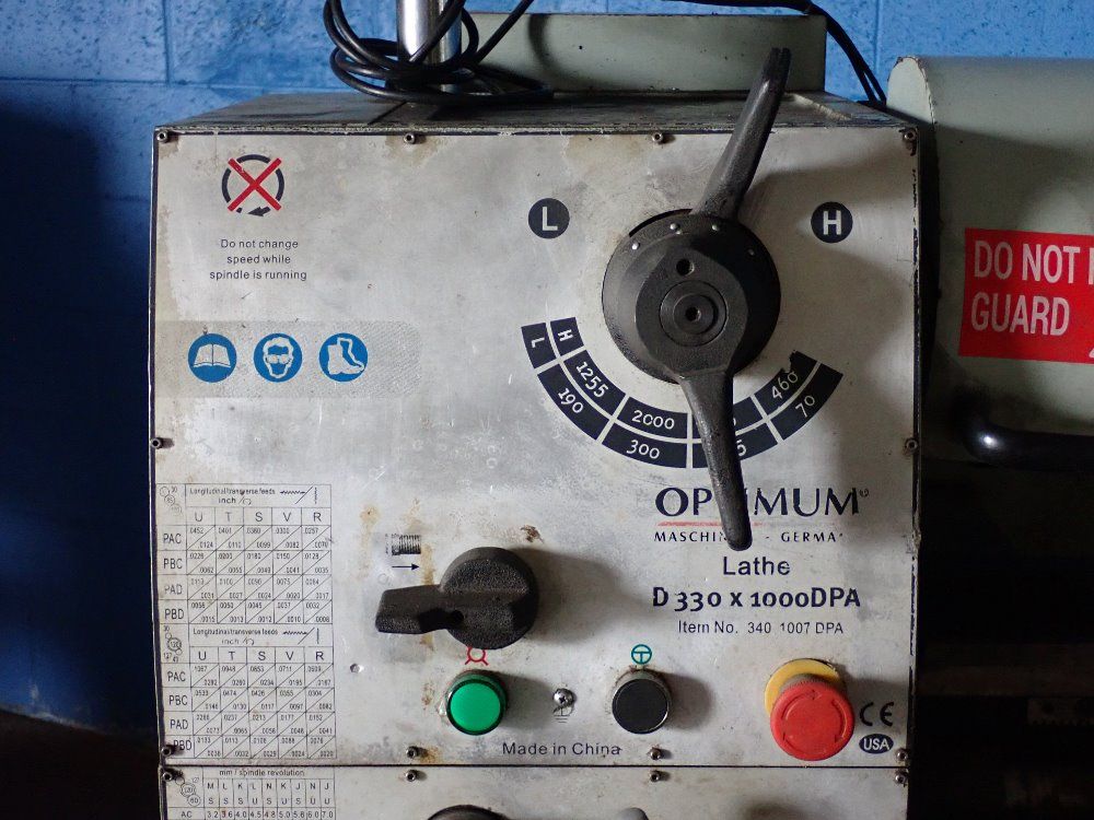 Optimum 12"x48" Lathe - D330x1000 Dpa