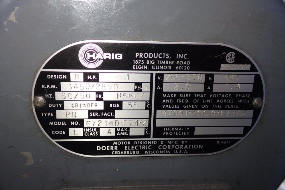 Harig 18" X 6" Table Surface Grinder - Super 618