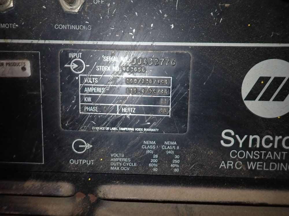 Miller Welder - Syncrowave 250
