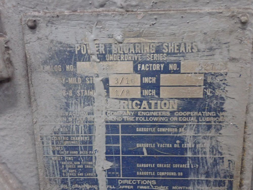 Niagara 3/16" X 72" Shear - No. 66