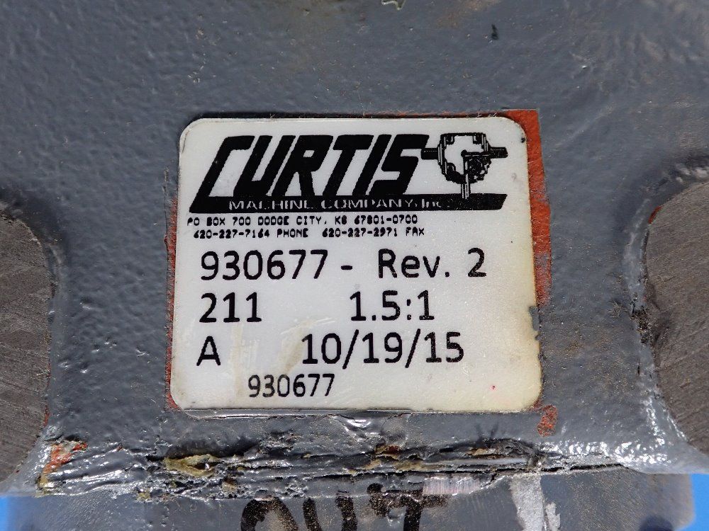 Curtis Ratio: 1.5:1 Speed Reducer - 930677 Rev.2