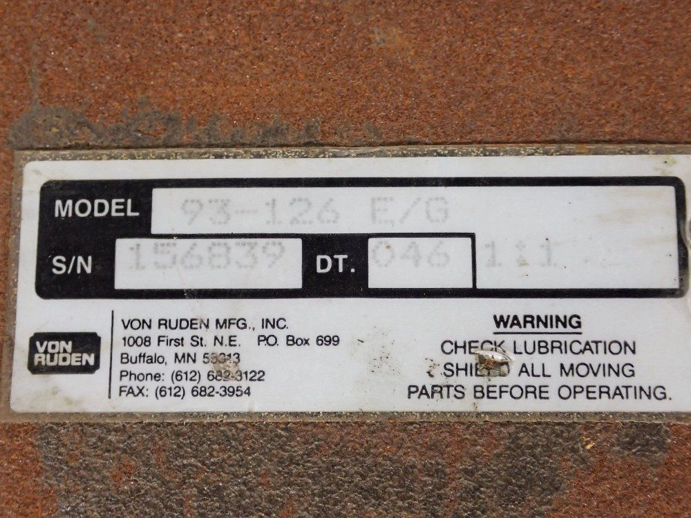 Von Ruden Ratio: 1:1 Right Angle Gearbox - 93-126 E/g