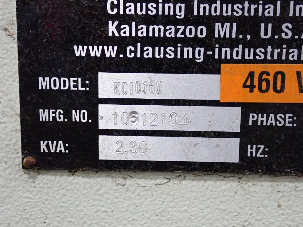 Clausing 20" X 10" Horizontal Band Saw - Kc1016w