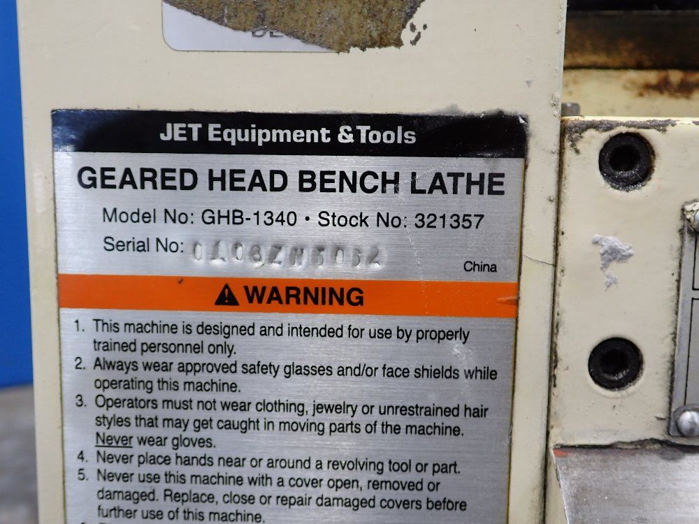 Jet 2 Hp Lathe - Ghb-1340