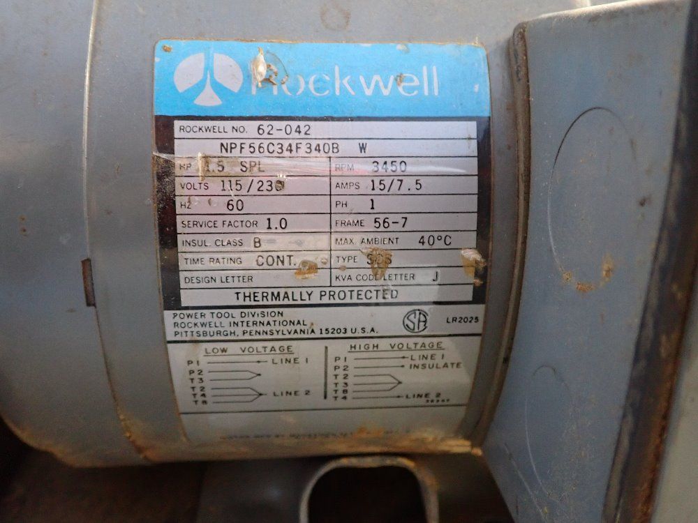 Rockwell 1.5 Hp Table Saw With Mobile Base - Model 10