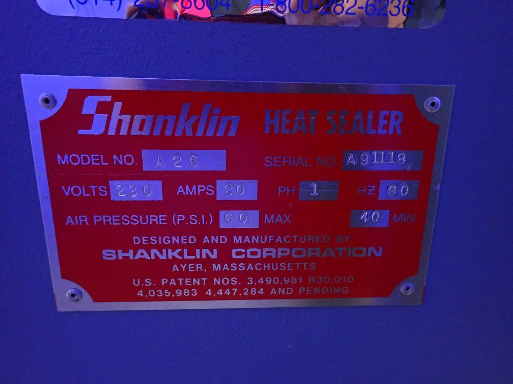 Shanklin Shrink Wrap Machine - A26