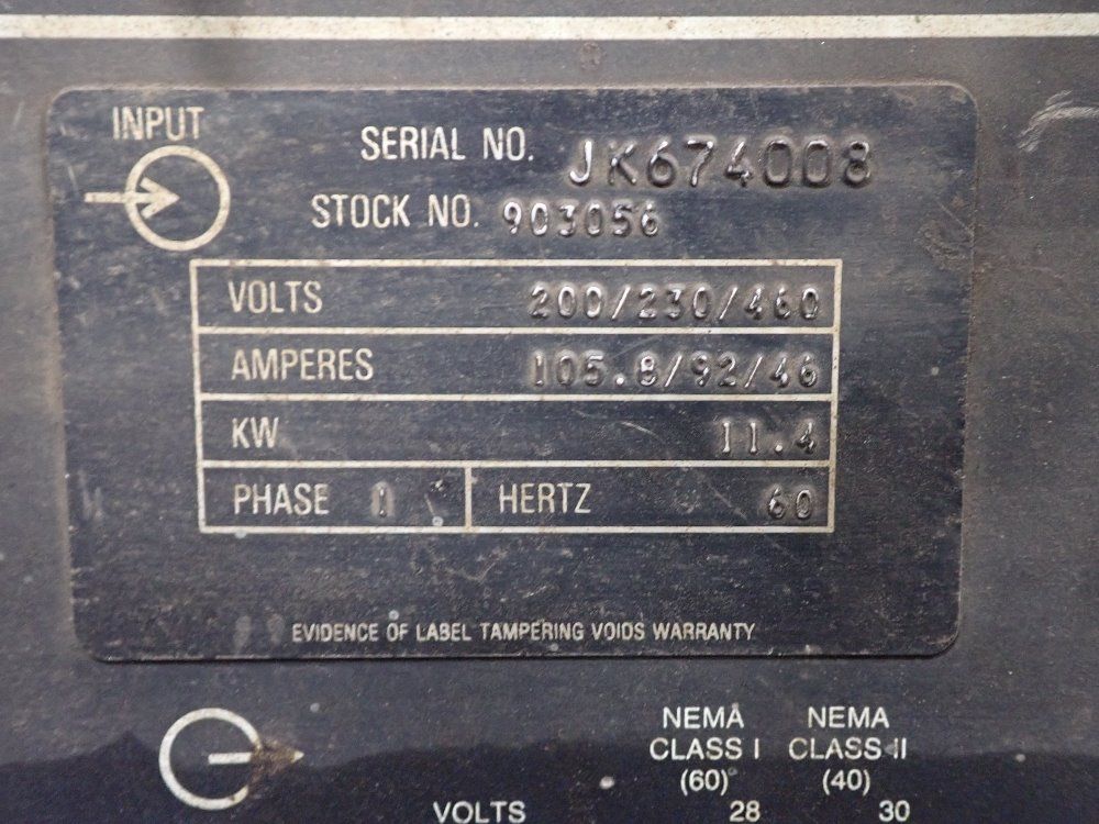 Miller 105.8/92/46a Welder - Syncrowave 250