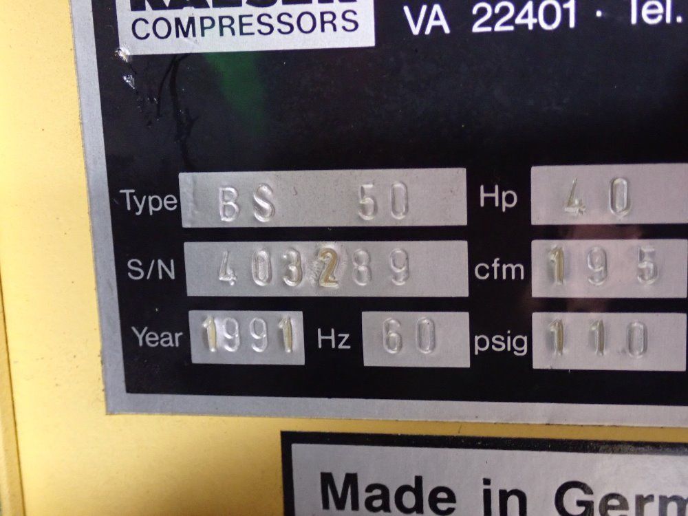 Kaeser 40 Hp Air Compressor - Es 50