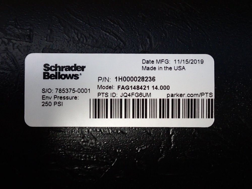 Schrader Bellows 250 Psi Tie Rod Cylinder - Fag148421