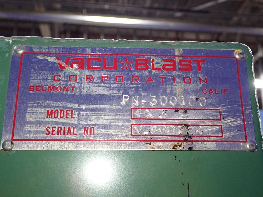 Vacu-blast 48" X 36" X 37" Id Blast Cabinet - Pn-3001004x3