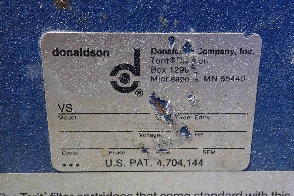 Donaldson Torit 1 Hp Dust Collector - Vs 550