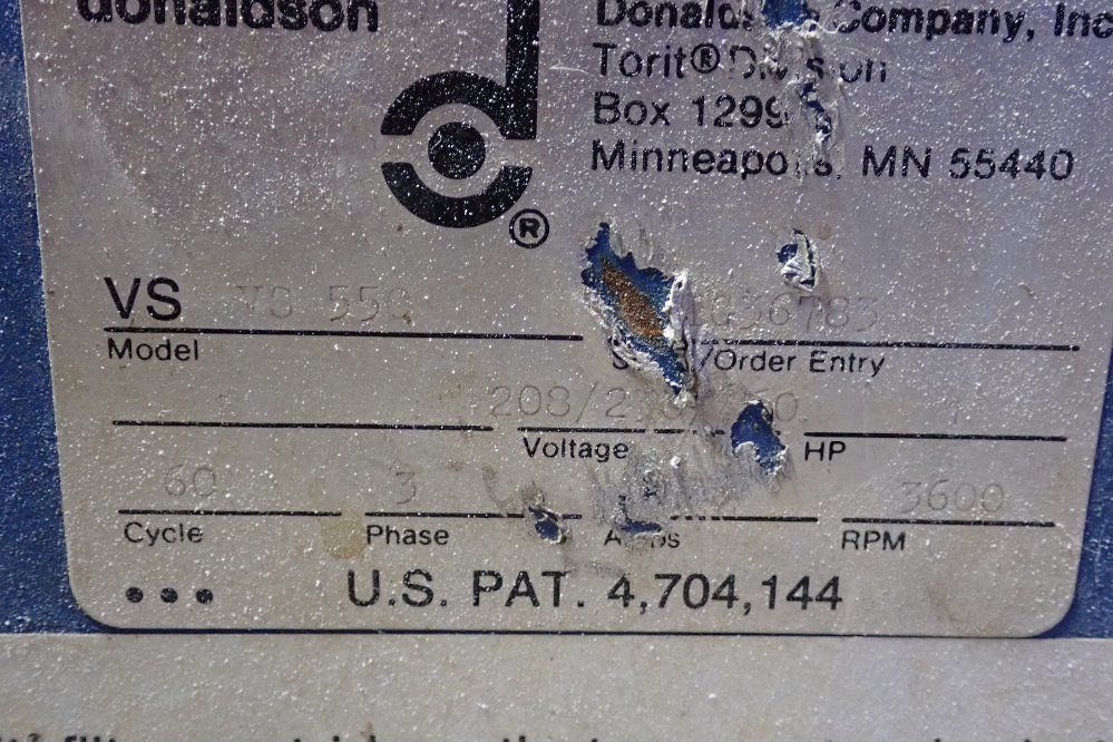 Donaldson Torit 1 Hp Dust Collector - Vs 550