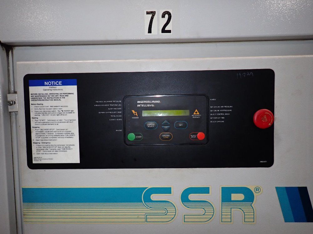 Ingersoll Rand 50 Hp Air Compressor - Ssr-xf50se