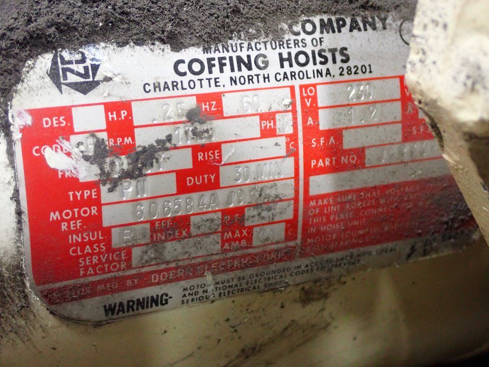 Coffing 2 Ton Chain Hoist