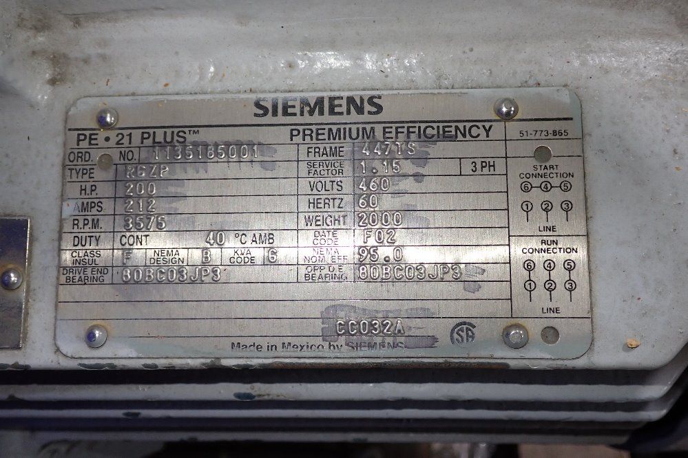 Siemens 200 Hp Motor - Rqzp