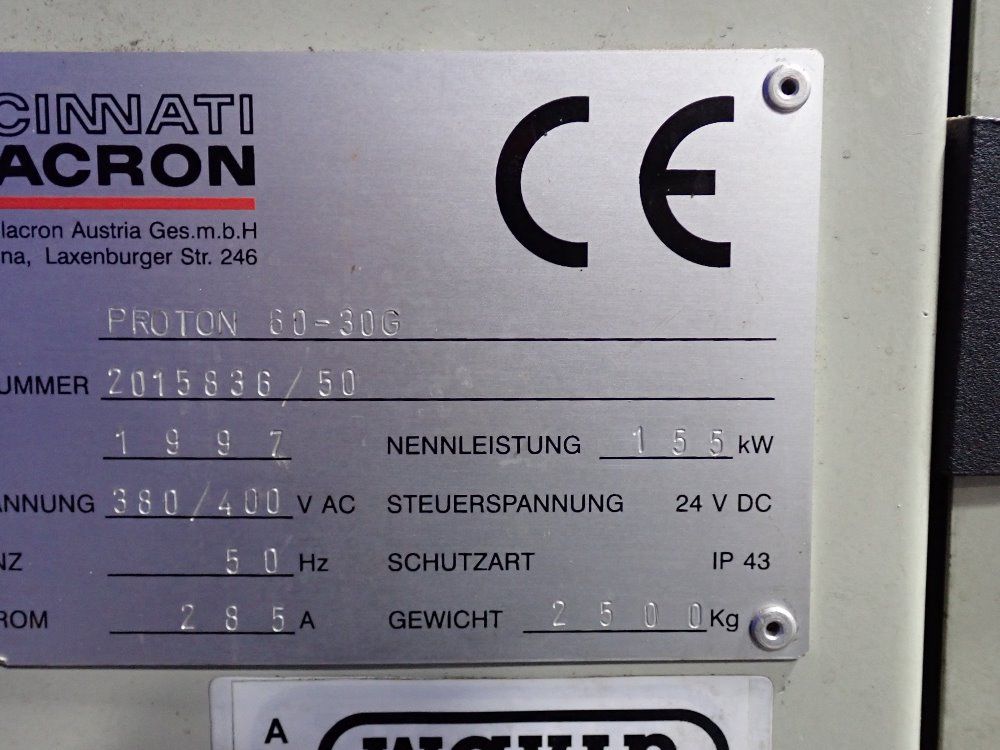 Cincinnati Extruder - Proton 60-30g