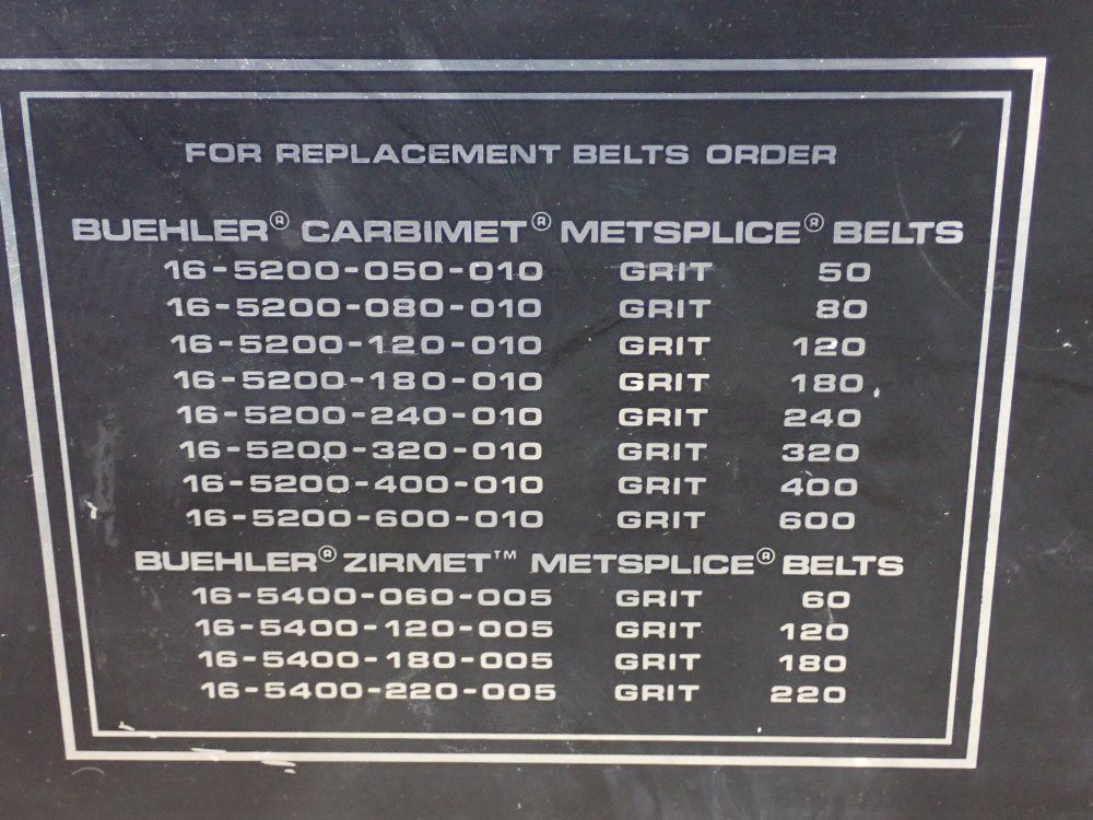 Buehler Ltd. 4" Belt Surfacer - Surfmet Iii