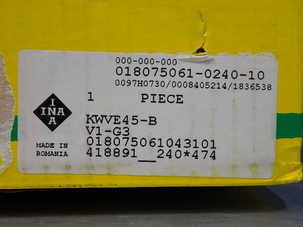 Ina Inner: 1.77" Outer: 4.72" Width: 5.53" Linear Plain Bearing Unit - Kwve45-b-v1-g3