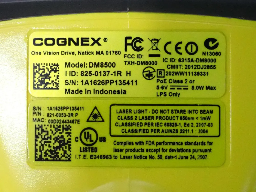 Cognex Barcode Reader Scanner - Dm8500