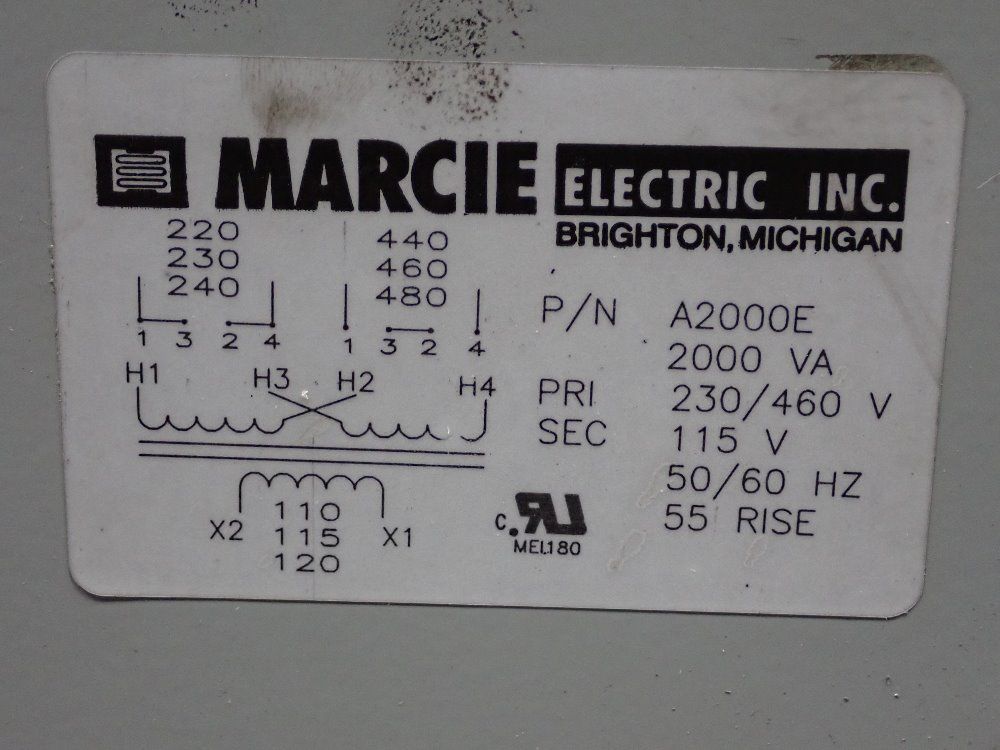 Marcie Electric Inc Transformer - A2000e