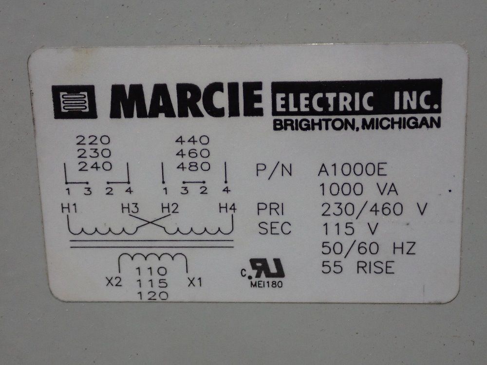 Marcie Electric Inc Transformer - A1000e