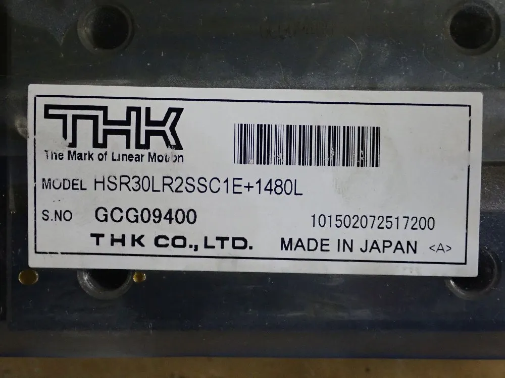 Thk 58" X 1" X 1" Linear Guide Rail With Runner Blocks - Hsr30lr2ssc1e+1480s