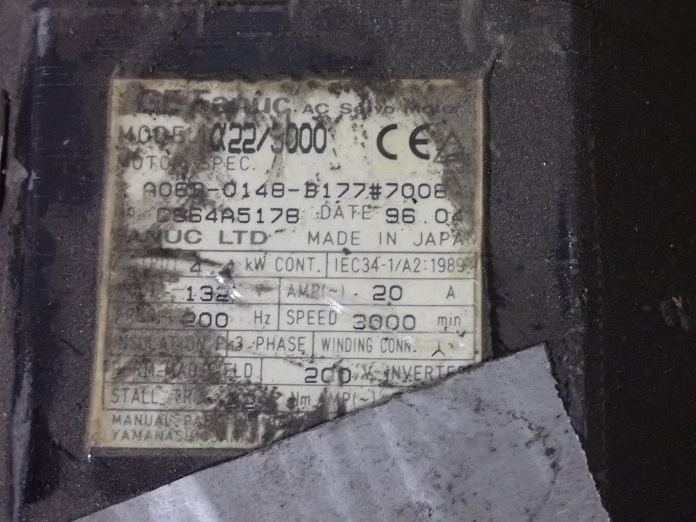 Fanuc 4.4 Kw Servo Motor - A06b-0148-b177