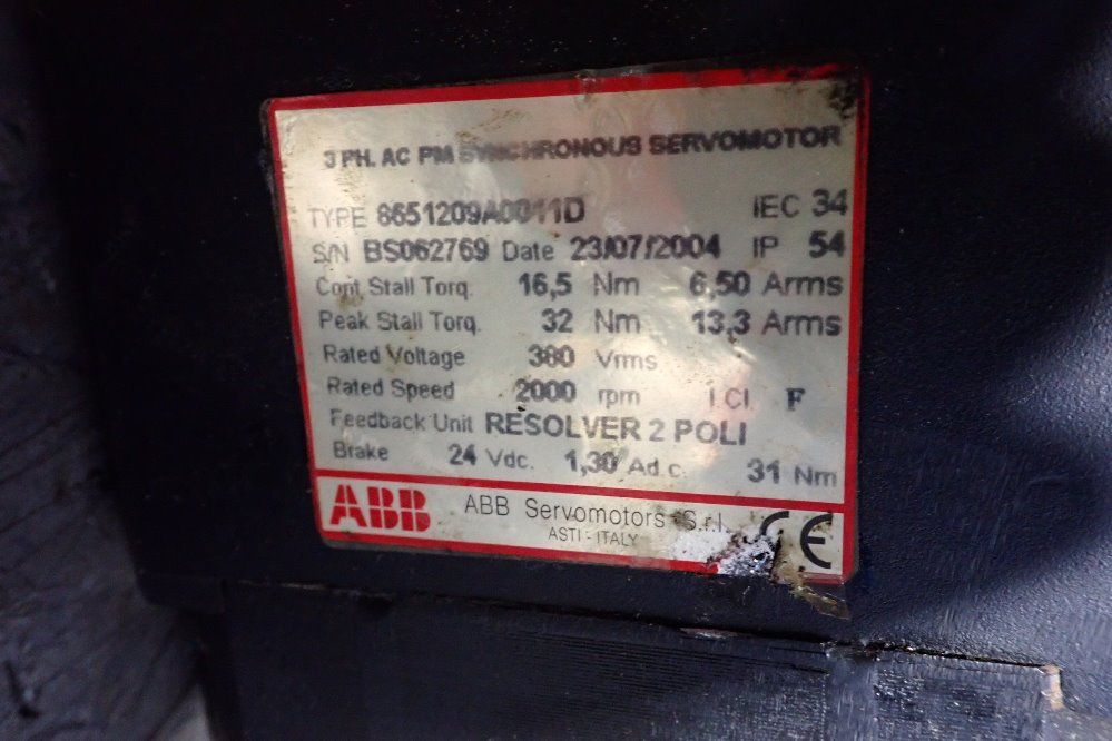 Abb Ac Pm Synchronous Servo Motor - 8651209a0011d