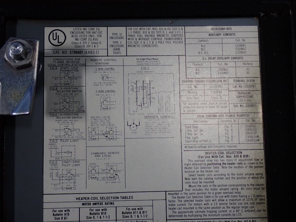 Cutler Hammer Size 0 Starter - A10bn0