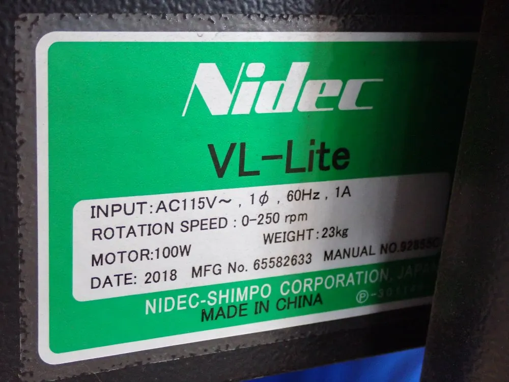 Nidec 12" Diameter Wheel, 0-250rpm Pottery Wheel - Vl-lite
