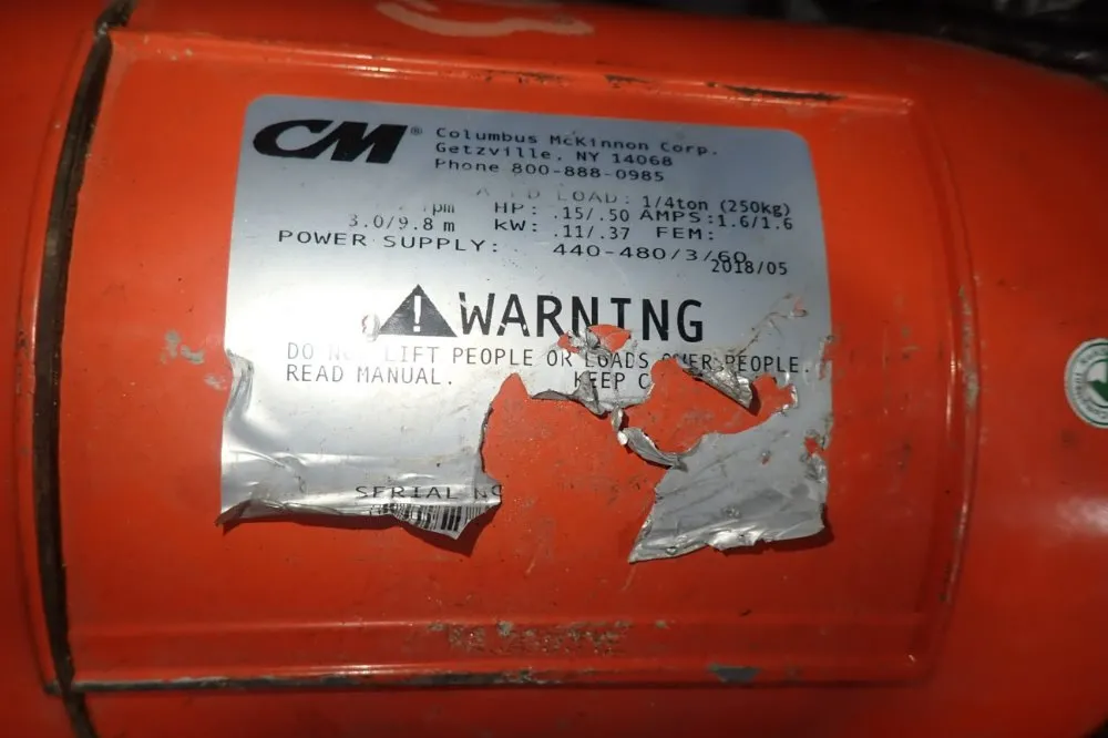 Cm 1/4 Ton Electric Chain Hoist