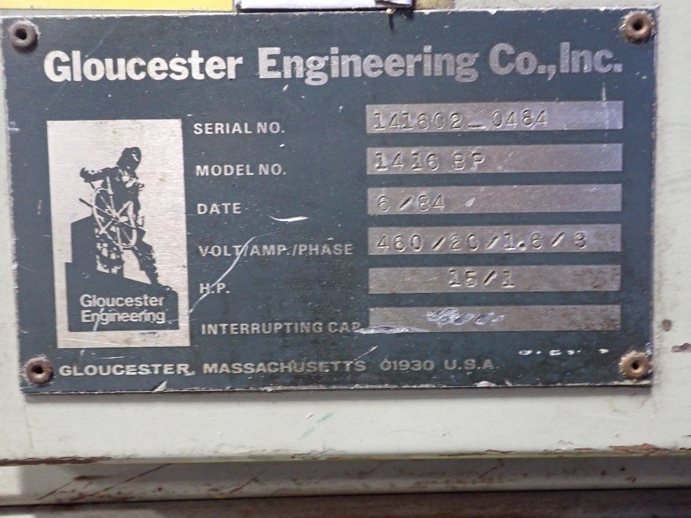 Gloucester Engineering 15 Hp Granulator - 1416bp