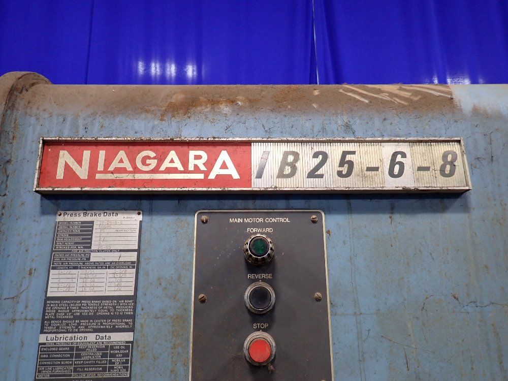 Niagara 25 Tons X 96" Press Brake - Ib-25-6-8