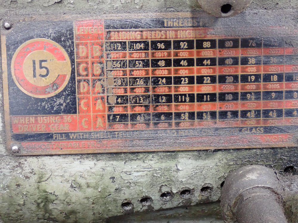 Clausing Colchester 15" X 48" Lathe