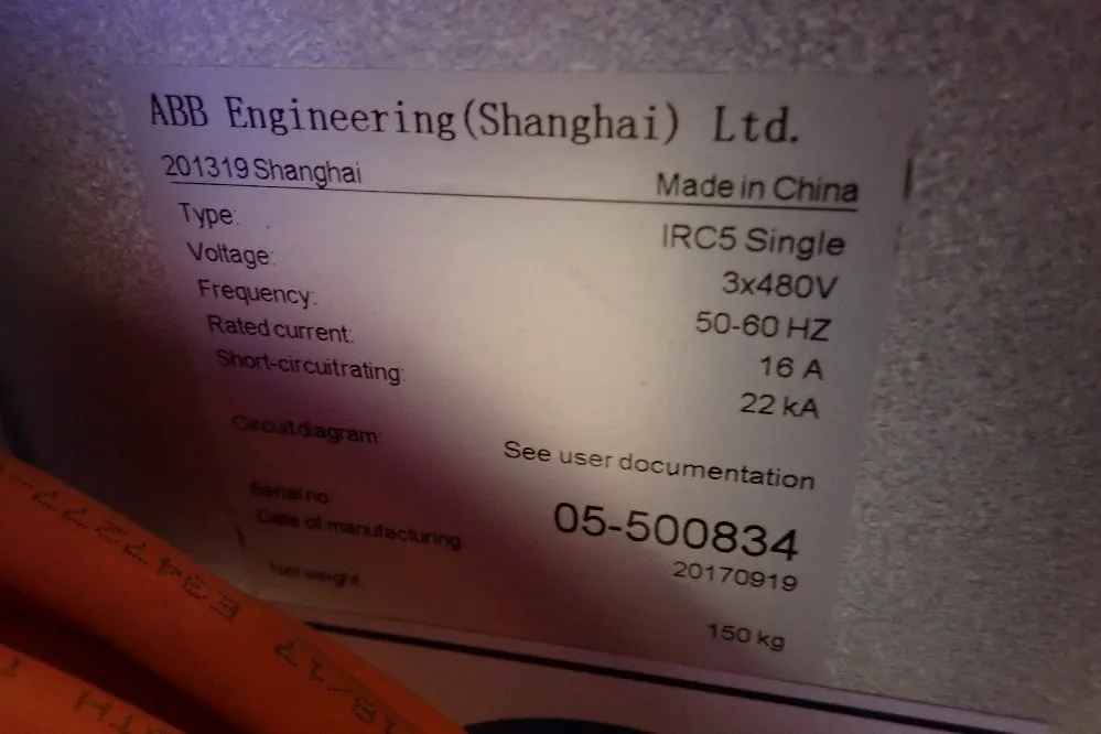 Abb Engineering Robot Controller - Irc5 Single