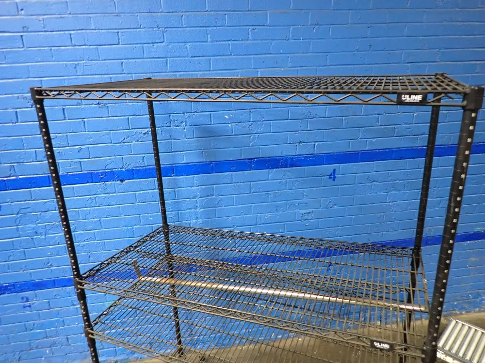 Uline 4 Shelves/48"x24" Portable Wire Rack