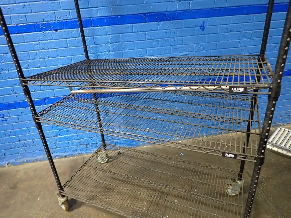 Uline 4 Shelves/48"x24" Portable Wire Rack