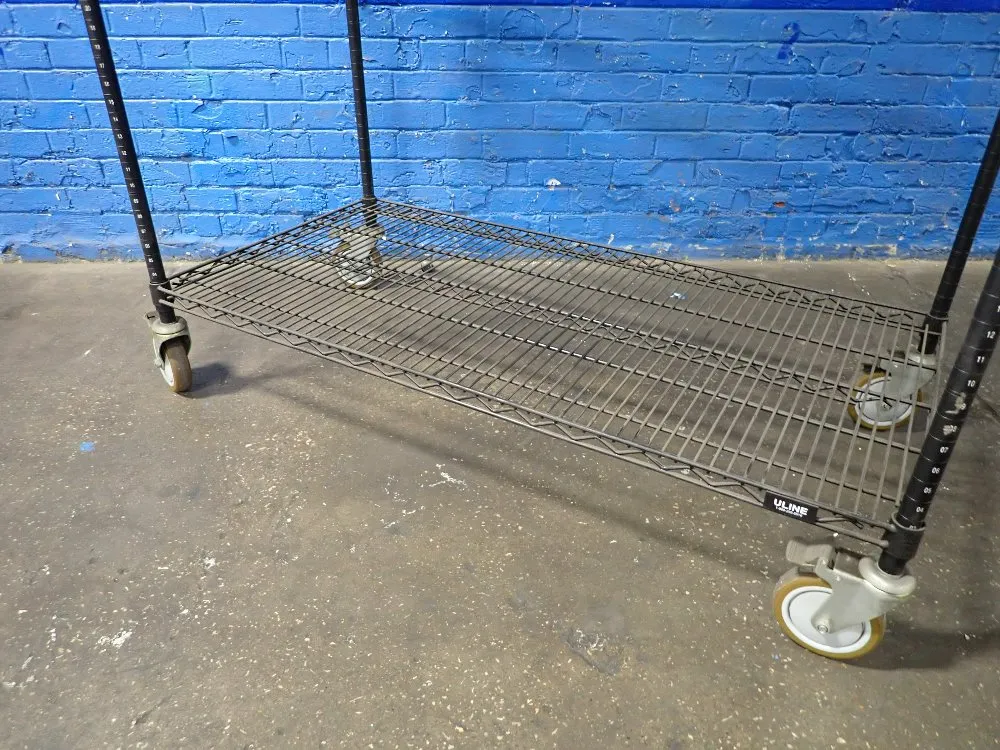 Uline 4 Shelves/48"x24" Portable Wire Rack