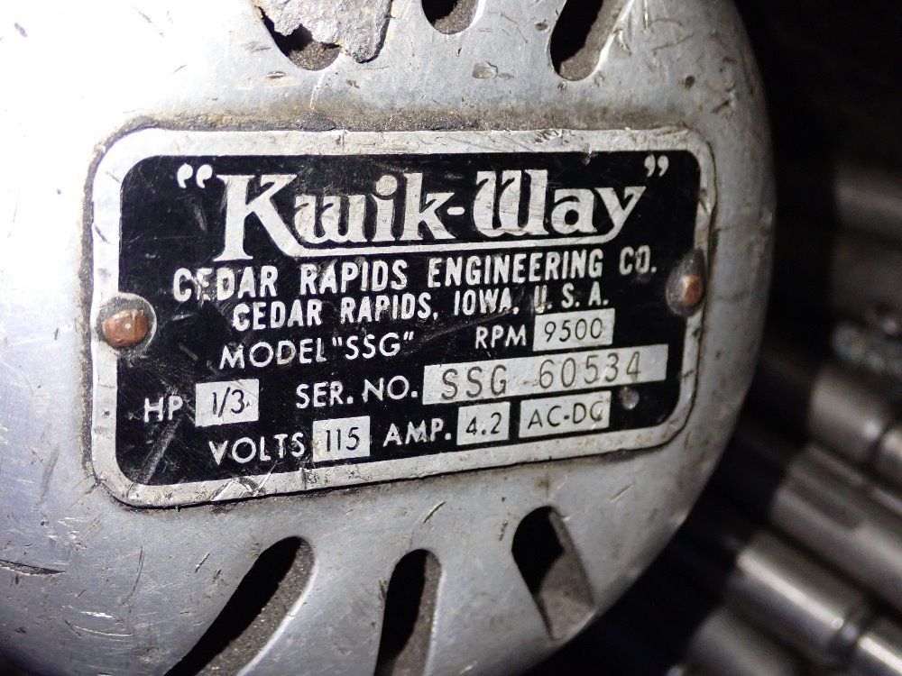 Used Kwikway Valve Seat Grinder HGR Industrial Surplus