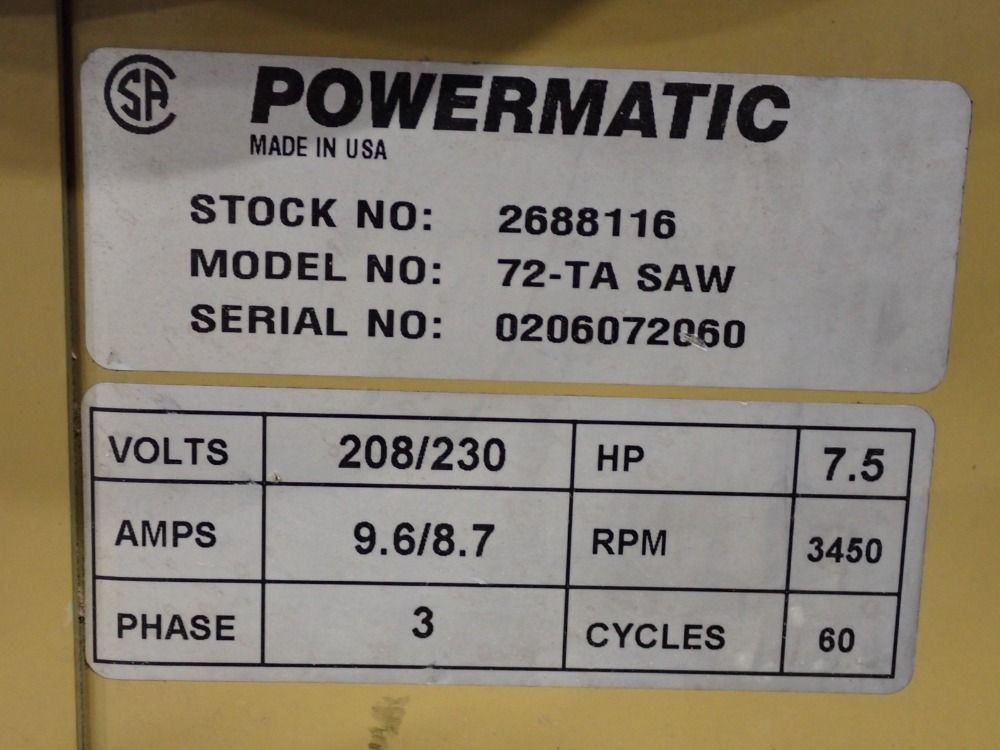 Powermatic Table Saw