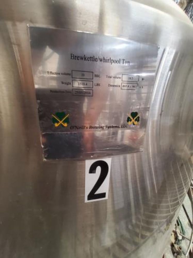 Oneills 10-16.5 Bbl O'neills 10-16.5 Bbl S/s Boil Kettle