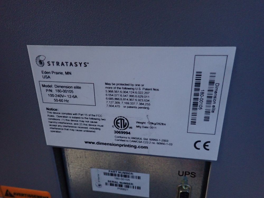 Stratasys Stratasys Dimension Elite 3d Printer