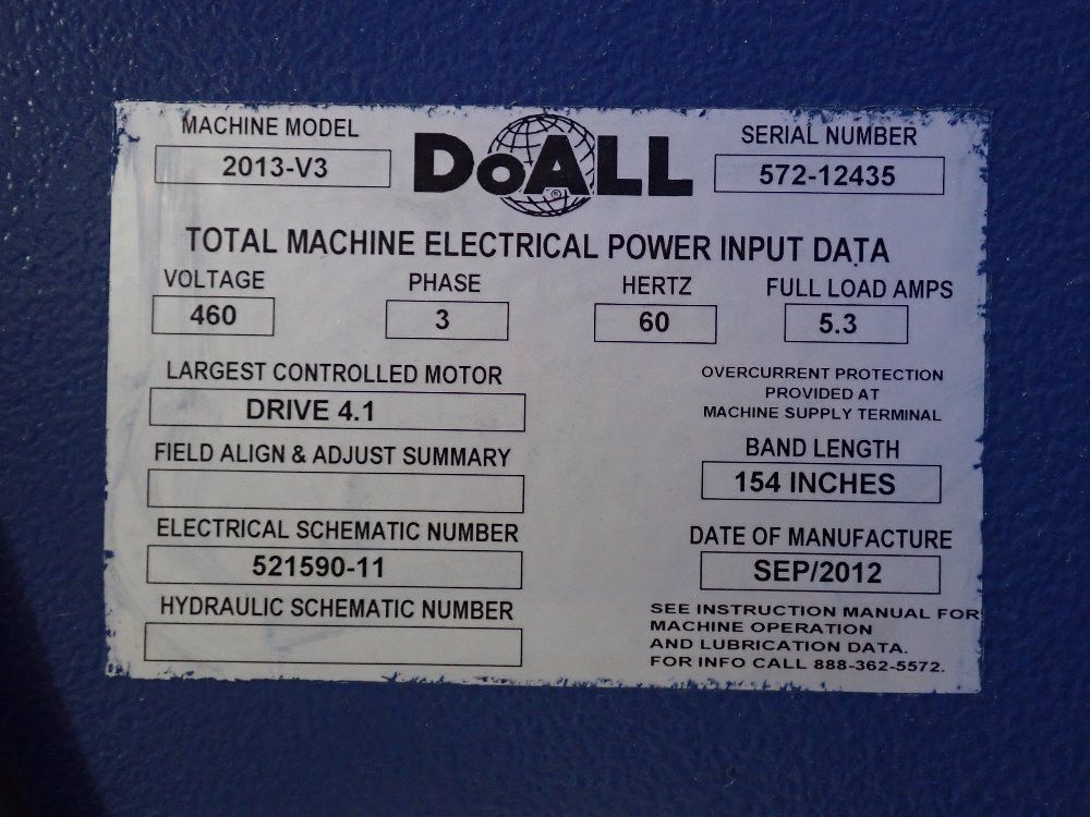 Doall Vertical Band Saw