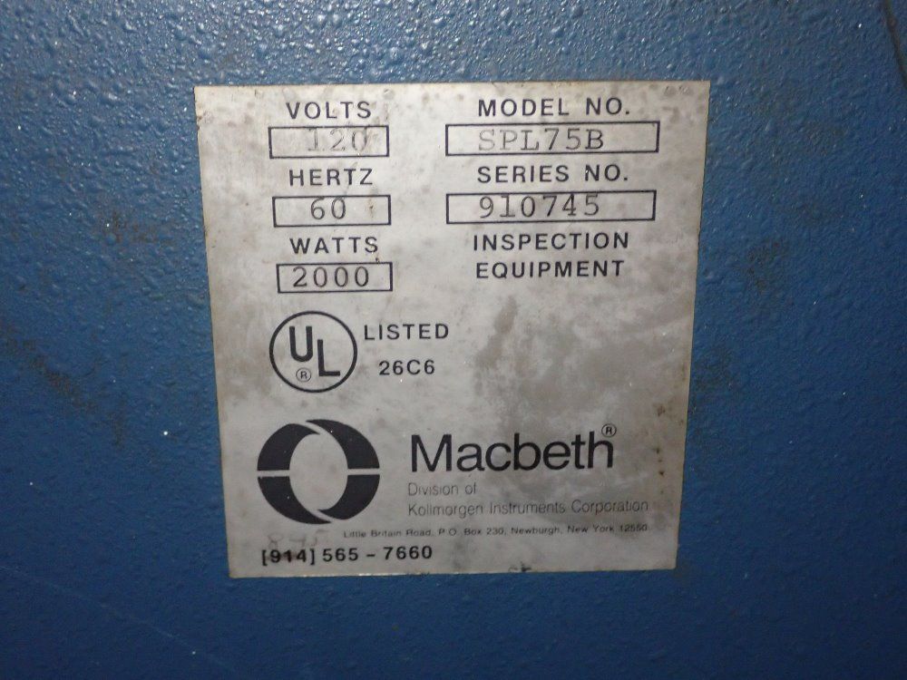 Macbeth Inspection Light Booth