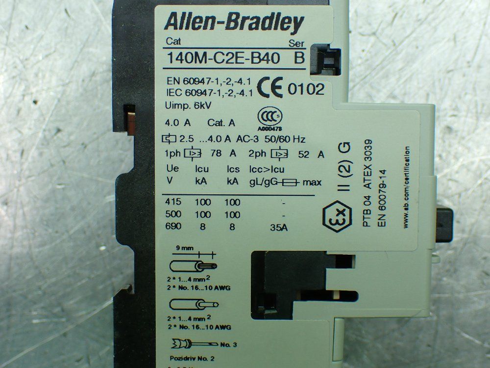 Allen-bradley Motor Protection Circuit Breaker. - 140m-c2e-b40