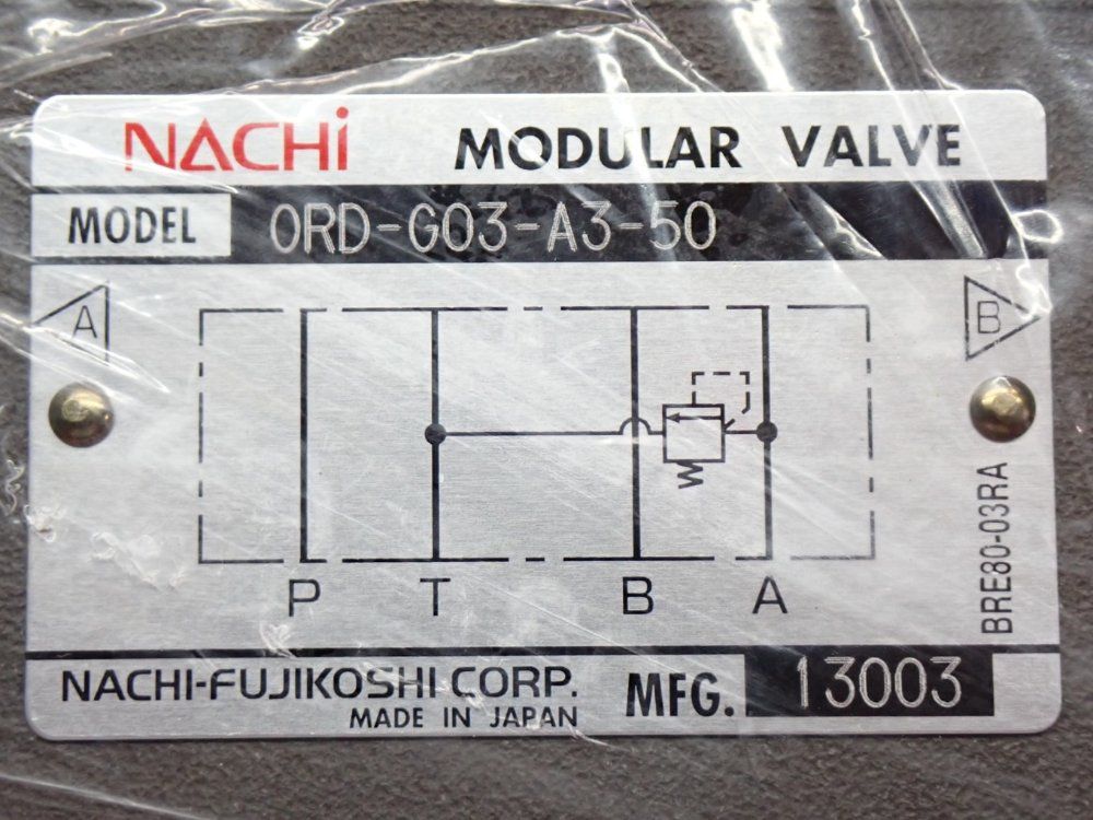Nachi Modular Valve - Ord-g03-a3-50