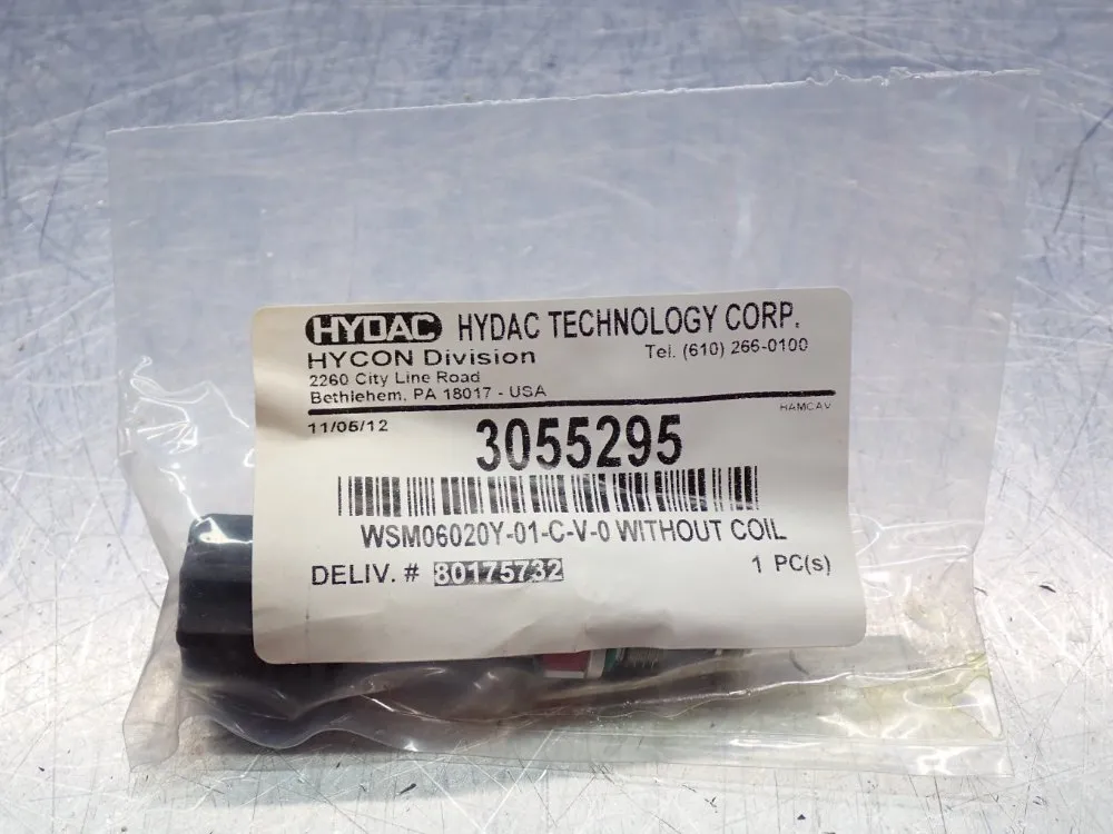 Hydac Solenoid Valve - Wsm06020y-01-c-v-0