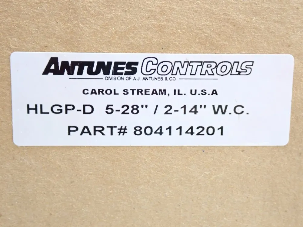 Antunes Controls Hlgp-d Pressure Switch - 804114201