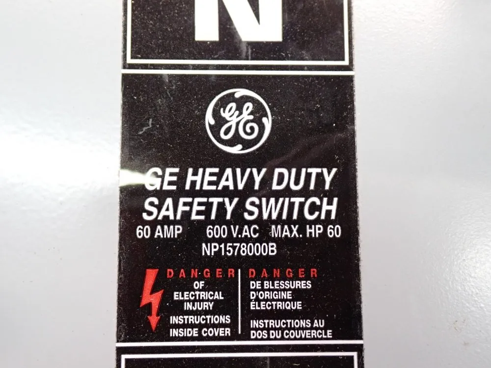 General Electric Heavy Duty Safety Switch - Np1578000b