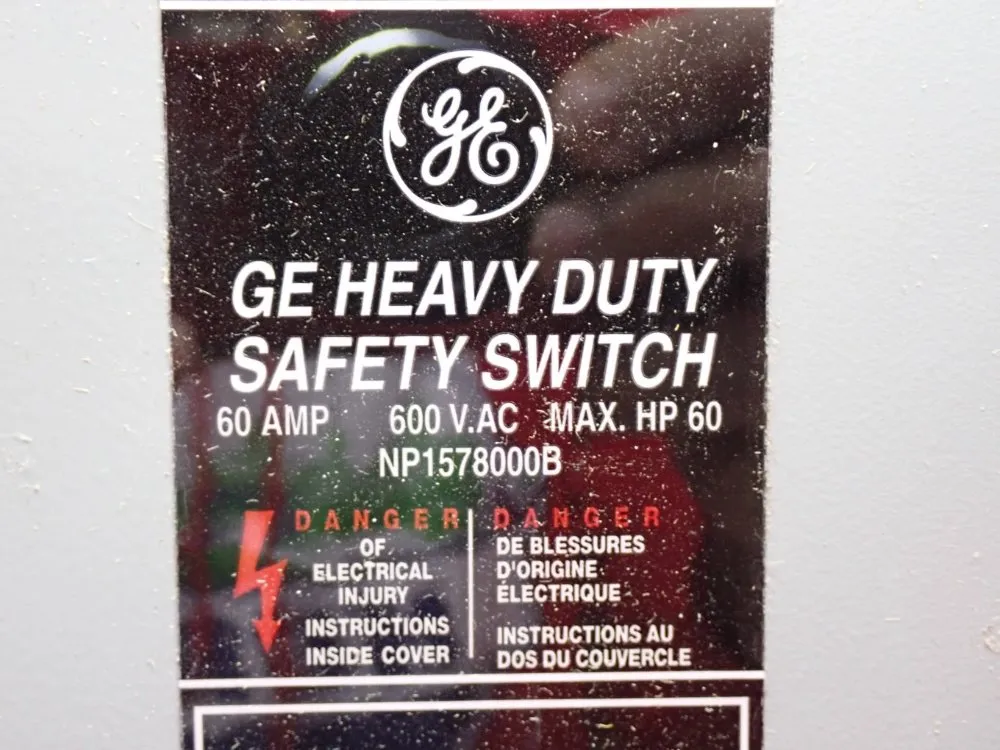 General Electric Heavy Duty Safety Switch - Np1578000b